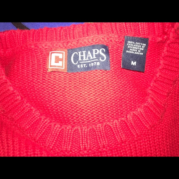 Men's Chaps Cotton Pullover Sweater Size Medium - Picture 5 of 6
